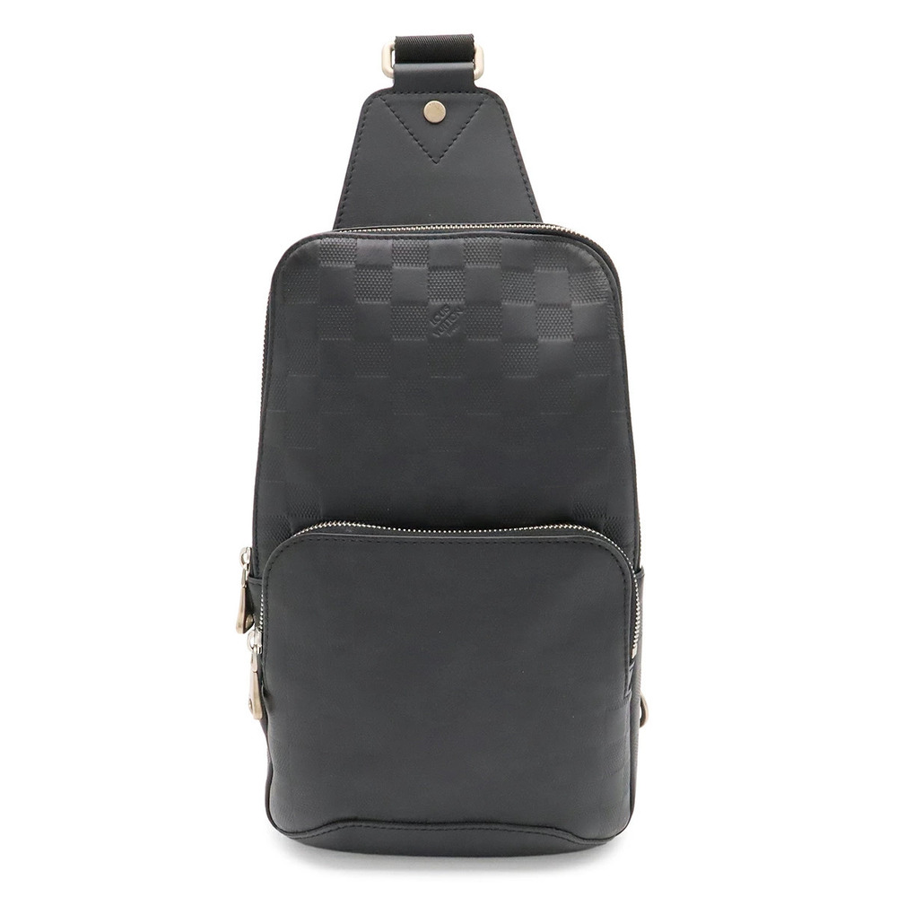 Louis Vuitton Damier Infini Avenue Shoulder Bag Canvas Leather Onyx Black
